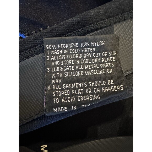 Heat Wave Pro Am Series Thermo Tech Wetsuit Blue Shorty Adult Size Medium Surf - Picture 10 of 11